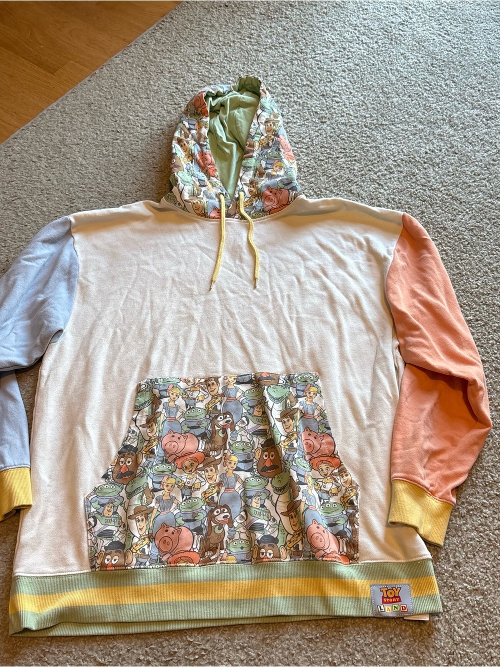 Disney Store Toy Story Hooded Sweatshirt Large Rex Bo Peep